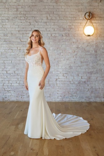 Stella York Style #7531/SY/F22 #0 default (PI-PL) Pure Ivory Gown w Porcelain Tulle Illusion thumbnail