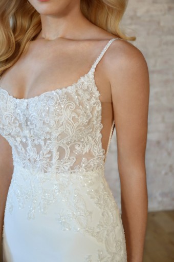 Stella York Style #7531/SY/F22 #2 default (PI-PL) Pure Ivory Gown w Porcelain Tulle Illusion thumbnail