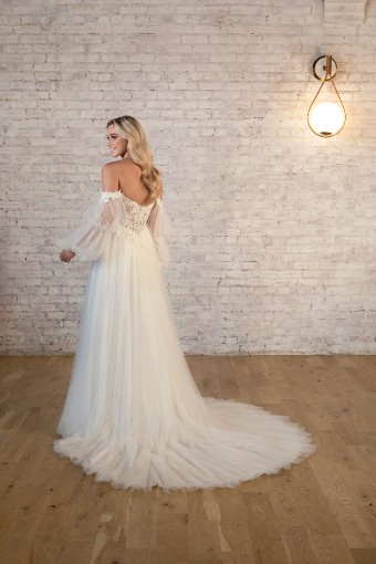 Stella York Style #7573-SY #1 default (IV-BC) Ivory Lace Tulle and Regal Organza over Biscotti Gown (IV-IV) Ivory Lace Tulle and Regal Organza over Ivory Gown thumbnail