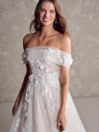 Maggie Sottero Style #Laila (24MS223A01)- Maggie Sottero #1 All Ivory (gown with Ivory Illusion) Ivory over Soft Blush (gown with Natural Illusion) thumbnail
