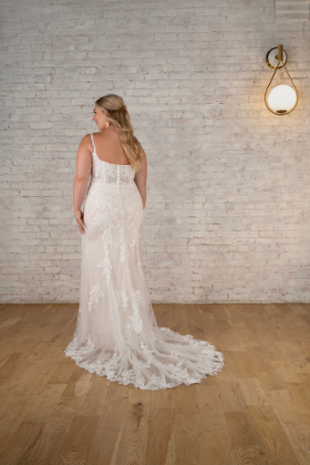 Stella York Style #7762-SY (unlined) #4 (IV-ALM) Ivory Lace and Tulle over Almond Gown thumbnail