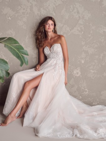 Maggie Sottero Style #Marguerite (glitter tulle)- Maggie Sottero #0 default All Ivory (gown with Ivory Illusion) thumbnail
