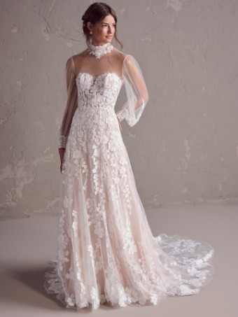 Maggie Sottero Style #Demetria (unlined)- Maggie Sottero #3 Ivory/Blush thumbnail
