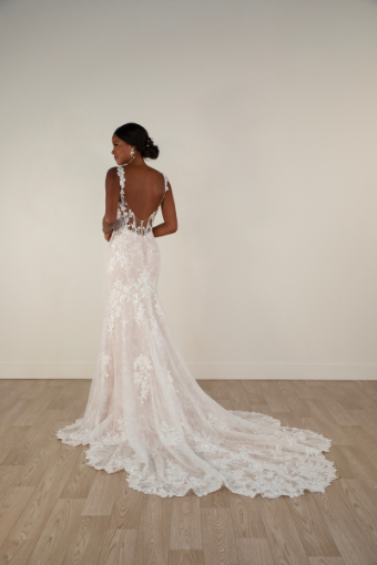 Stella York Style #7941-SY #1 (IVBC-PL) IVORY LACE OVER BISCOTTI GOWN W PORCELAIN TULLE ILLUSION thumbnail