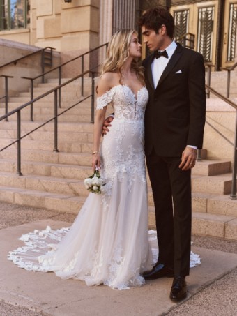 Maggie Sottero Style #Saskia- Maggie Sottero #0 default Ivory over Soft Beige (gown with Natural Illusion) thumbnail
