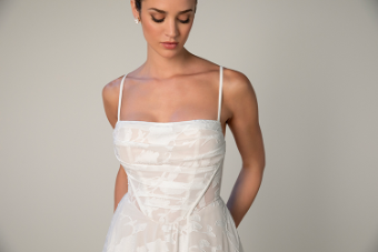 Stella York Style #8055-Stella York #2 default (IV-HZ) IVORY LACE AND TULLE OVER HAZELNUT GOWN thumbnail