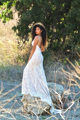 Essense of Australia Style #RYDER #2 default (IV-HNY) Ivory Lace over Honey Gown thumbnail