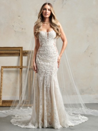 Maggie Sottero Style #Admina (lined)-Maggie Sottero #0 default All Ivory (gown with Ivory Illusion) thumbnail