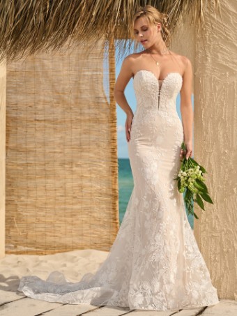 Rebecca Ingram Style #Nelly- Rebecca Ingram #1 Ivory over Nude (gown with Natural Illusion) thumbnail