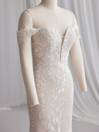Rebecca Ingram Style #Nelly- Rebecca Ingram #4 Ivory over Nude (gown with Natural Illusion) thumbnail