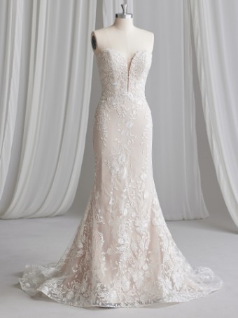 Rebecca Ingram Style #Nelly- Rebecca Ingram #3 Ivory over Nude (gown with Natural Illusion) thumbnail