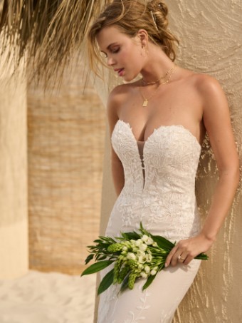 Rebecca Ingram Style #Nelly- Rebecca Ingram #0 default Ivory over Nude (gown with Natural Illusion) thumbnail