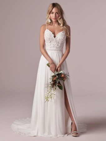 Rebecca Ingram Style #Lorraine- Rebecca ingram #0 default Ivory (gown with Nude Illusion) thumbnail