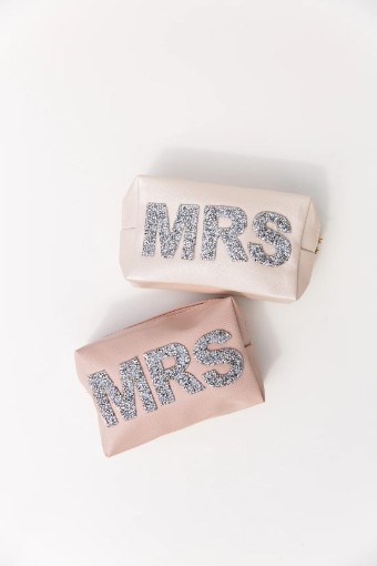 Heirloom Bridal Company Style #Mrs Makeup Bag- Heirloom #0 default Light Pink Dusty Blush thumbnail