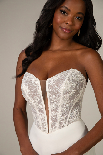 Stella York Style #8040-Stella York #2 default (IV-PL) Ivory Gown w Porcelain Tulle Plunge thumbnail