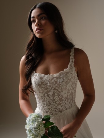Rebecca Ingram Style #CORY-Rebecca Ingram #2 All Ivory (gown with Ivory Illusion) thumbnail