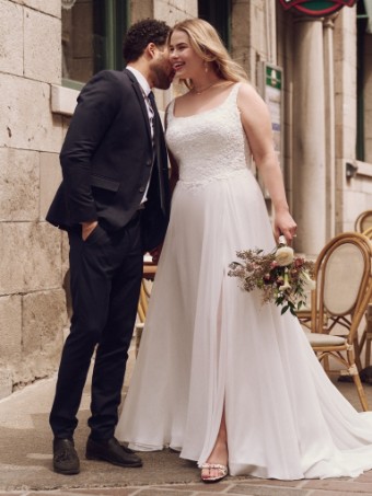 Rebecca Ingram Style #CORY-Rebecca Ingram #3 All Ivory (gown with Ivory Illusion) thumbnail
