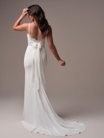 Rebecca Ingram Style #Jazzy- Rebecca Ingram #1 All Ivory (gown with Ivory Illusion) thumbnail