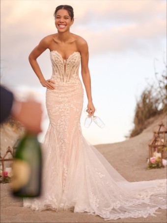 Maggie Sottero Style #Benjie Royale- Maggie Sottero #2 Ivory over Blush (gown with Light Nude Illusion) thumbnail