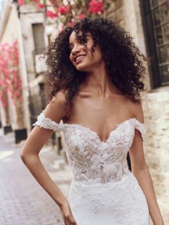 Rebecca Ingram Style #ADELINE (25RK278A01) #1 Ivory (gown with Natural Illusion) thumbnail