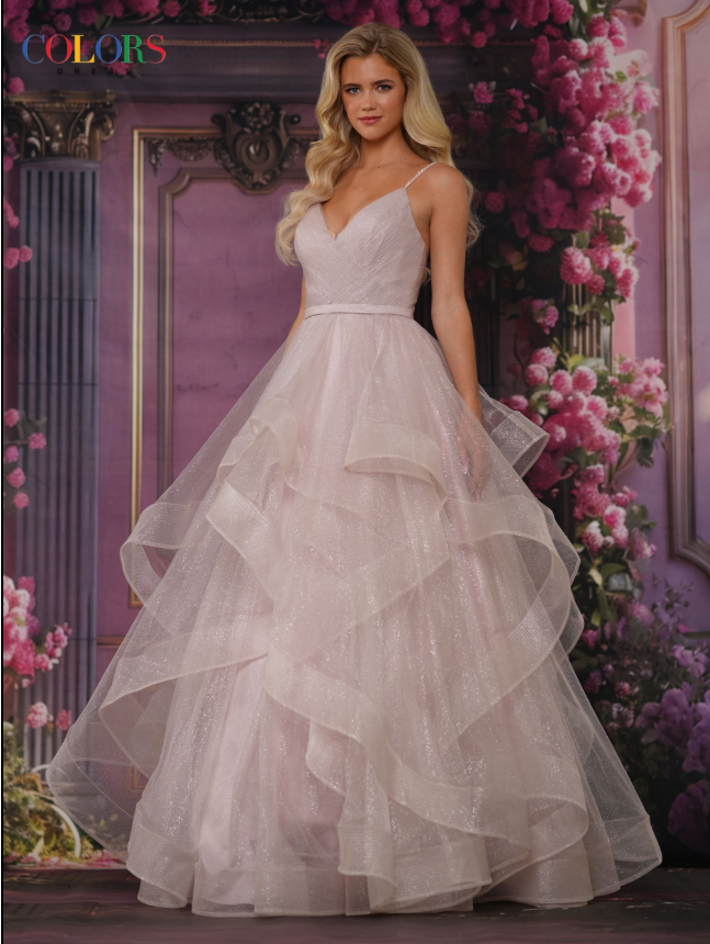 homecoming dresses fort collins Ladivine 9245 Elegant Embellished Tulle A-line Mini Dress Blush / L main image 1