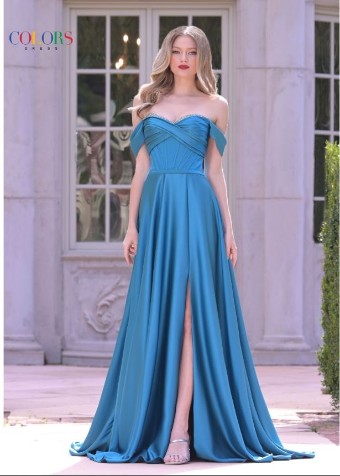 Colors Dress Style #3606- Colors #1 Teal thumbnail