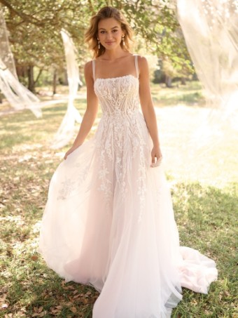 Rebecca Ingram Style #Angie-Rebecca Ingram #0 default Ivory/Silver Accent over Blush thumbnail