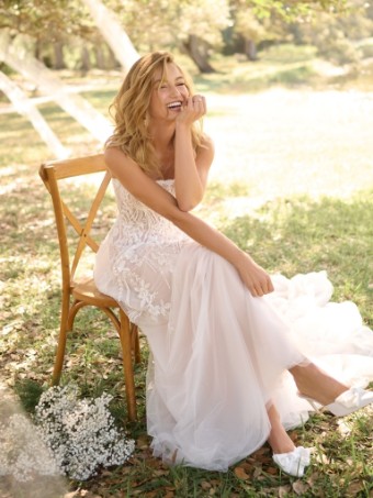 Rebecca Ingram Style #Angie-Rebecca Ingram #3 Ivory/Silver Accent over Blush thumbnail