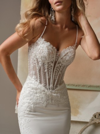 Maggie Sottero Style #INDIA- Maggie Sottero #2 default All Ivory (gown with Ivory Illusion) thumbnail