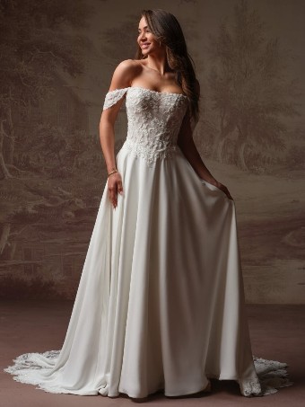 Maggie Sottero Style #HAZEL (F6RK109A01 - Unlined bodice) #2 All Ivory (gown with Ivory Illusion) thumbnail