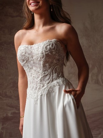 Maggie Sottero Style #HAZEL (F6RK109A01 - Unlined bodice) #1 All Ivory (gown with Ivory Illusion) thumbnail