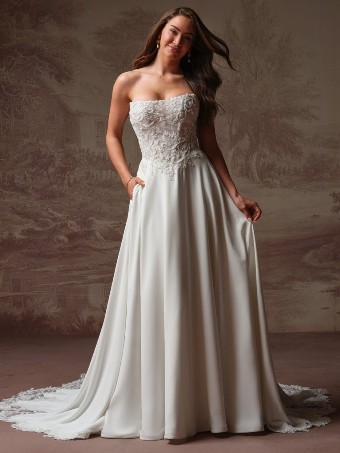 Maggie Sottero Style #HAZEL (F6RK109A01 - Unlined bodice) #0 default All Ivory (gown with Ivory Illusion) thumbnail