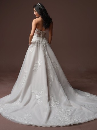 Maggie Sottero Style #BERNADINE (F6RK097A01 - Unlined bodice, Glitter tulle) #4 default Ivory over Soft Blush (gown with Light Nude Illusion) thumbnail