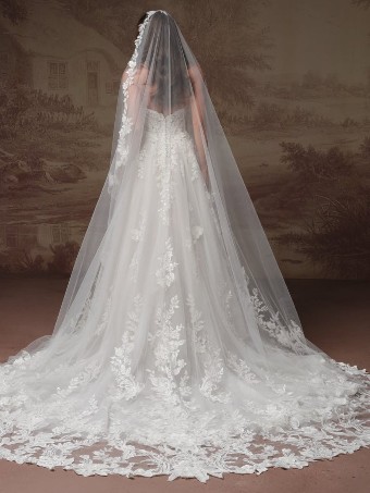 Maggie Sottero Style #KATE (F6MK014A01 - Unlined bodice, Sparkle tulle) #3 default Ivory over Blush (gown with Ivory Illusion) thumbnail