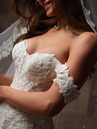 Maggie Sottero Style #KATE (F6MK014A01 - Unlined bodice, Sparkle tulle) #1 Ivory over Blush (gown with Ivory Illusion) thumbnail