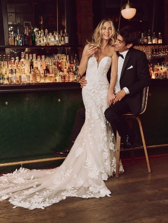 Maggie Sottero Style #Bridget (24MS731A01)- Maggie Sottero #0 default All Ivory (gown with Ivory Illusion) thumbnail