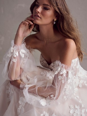 Rebecca Ingram Style #Ruby- Rebecca Ingram 24RS186A01 #1 Ivory over Misty Mauve thumbnail