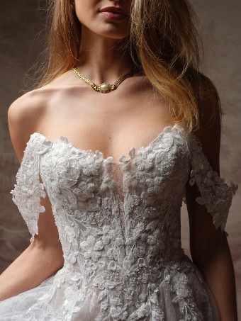 Maggie Sottero Style #HADLEY (F6MB135A01 - Unlined bodice) #1 Ivory over Blush (gown with Ivory Illusion) thumbnail