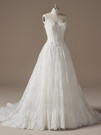 Maggie Sottero Style #KITARO (26MB385B11- Lined front bodice, Sleeveless) TRUNK SHOW #0 default Ivory over Blush (gown with Ivory Illusion) thumbnail