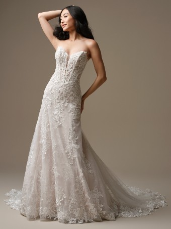Maggie Sottero Style #FARRAH (26MS468A01 - Chantilly lace) TRUNK SHOW #0 default All Ivory (gown with Ivory Illusion) thumbnail