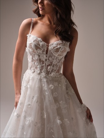 Maggie Sottero Style #WALLIS (25MS866A01 - Unlined bodice, Glitter tulle) TRUNK SHOW #1 Ivory/Soft Blush thumbnail