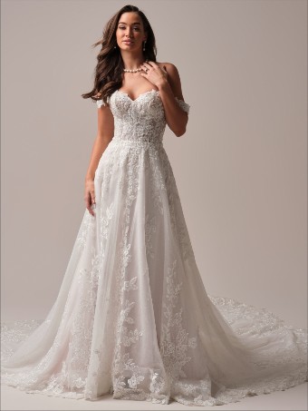 Maggie Sottero Style #EVERLEIGH (25MK892A01 - Unlined Bodice, Sparkle tulle) TRUNK SHOW #0 default Ivory thumbnail
